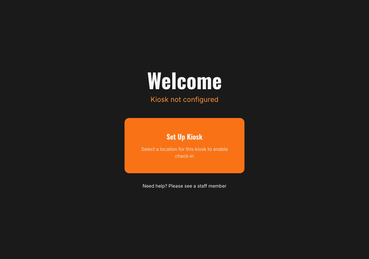 Kiosk Check-in